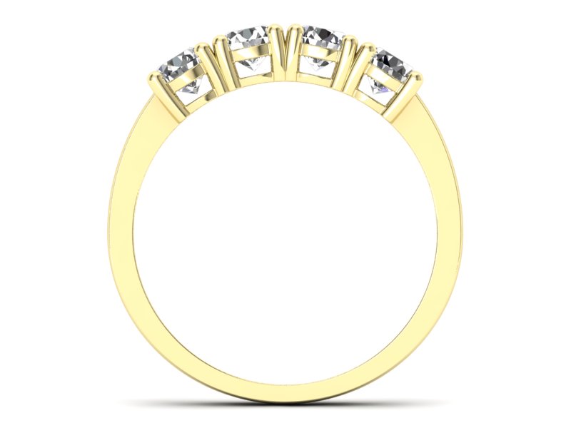 Pierścionek z diamentami w żółtym złocie - p16997z - 2