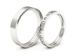Obrączki z diamentami złote białe złoto 585 - P3040160T160b