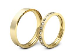Złote Obrączki z diamentami złote obrączki - P3040160T160zmp