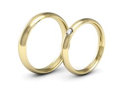 Obrączki z diamentem obrączki złoto 585 - P3040170T157z