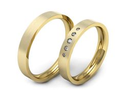 Złote Obrączki z diamentami złote obrączki - P35170T159zmp