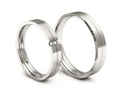 Obrączki z diamentami złote białe złoto 585 - P3540150T158b
