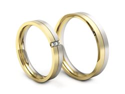 Obrączki z brylantami dwukolorowe złoto - P3540150T158zbms