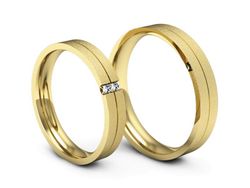 Złote Obrączki z diamentami złote obrączki - P3540150T158zms