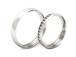 Obrączki z diamentami białe złoto 585 - P3540150T168bmp