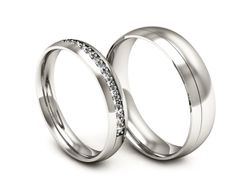 Złote Obrączki z diamentami złoto 585 - P3550150t154b