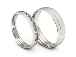 Obrączki z diamentami Obrączki złoto 585 - P3550150t154bms