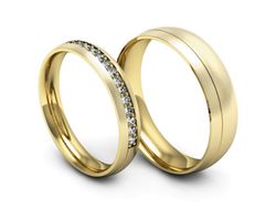 Złote Obrączki z diamentami złoto 585 - P3550150t154zmp