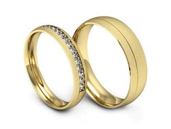 Złote Obrączki z diamentami złoto 585 - P3550150t154zms