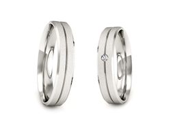 Obrączki z diamentem złote białe złoto 585 - P40120T182bms