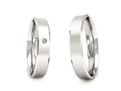 Obrączki z diamentem złote białe złoto 585 - P40120T183bmp