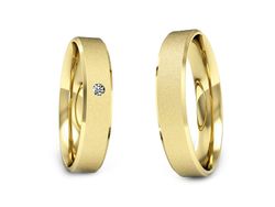 Obrączki z diamentem złote żółte złoto 585 - P40120T183zms