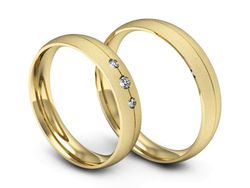 Obrączki z diamentami zlote zolte zloto 14k - P40150T156zms