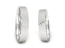 Obrączki z diamentami białe złoto 585 - P40150T226bms