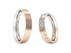 Obrączki z diamentami złote białe i różowe - p40160n109bc
