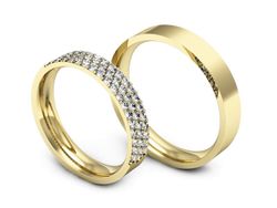 Złote Złote Obrączki z diamentami złoto 585 - P40160T155z