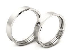 Obrączki z diamentami złote białe złoto 585 - P40160T162bmp