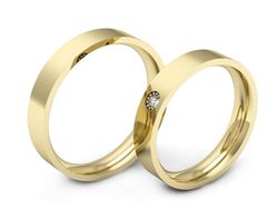 Złote Obrączki z diamentami obrączki złoto 14k - P40160T162z