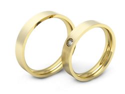 Złote Obrączki z diamentem złote obrączki - P40160T162zmp