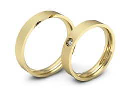 Złote Obrączki z diamentem złote obrączki - P40160T162zms