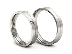 Obrączki z brylantem białe złoto próba 585 - P40160T166bmp