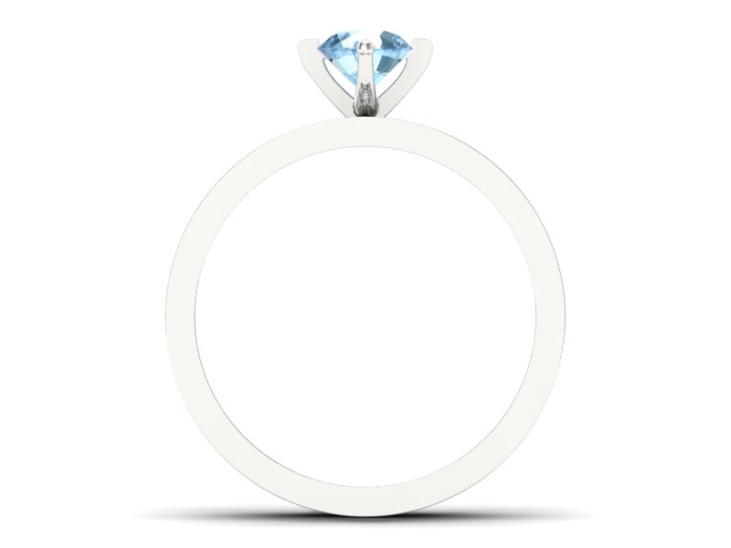 Pierścionek z topazem i brylantami białe złoto - P47145T33ba - 2