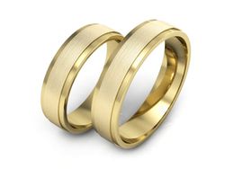 Obrączki żółte złoto obrączki klasyczne 585 - P50110T128zmp