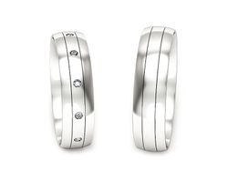 Obrączki złote z brylantami białe złoto 585 - P50130T225b