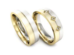 Obrączki z diamentami dwukolorowe obraczki - P50140T56BZ