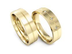Obrączki z brylantami złote żółte złoto 14k - P50140T56z