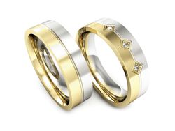 Obrączki z diamentami dwukolorowe obraczki - P50140T56zb