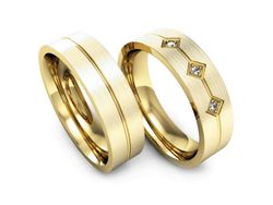 Obrączki z brylantami złote żółte złoto 14k - P50140T56zmp