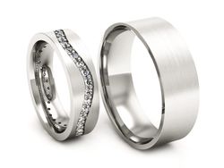 Obrączki z diamentami soczewkowe białe 585 - P50145T36bmp