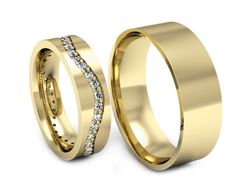 Obrączki z brylantami złote żółte złoto 14k - P50145T36z