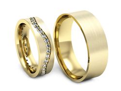 Obrączki z brylantami złote żółte złoto 14k - P50145T36zmp