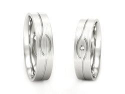 Obrączki z diamentem złote białe złoto 585 - P50150T206bmp