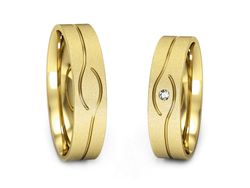 Obrączki z diamentem złote żółte złoto 14k - P50150T206zms