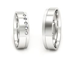Obrączki z diamentami soczewka białe 585 - P50150T221bmp