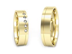 Obrączki z diamentami złote żółte złoto 14k - P50150T221z