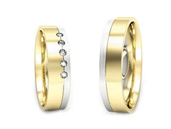 Obrączki z diamentami złoto dwukolorowe 585 - P50150T221zbmp