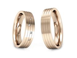 Obrączki zlote z diamentami różowe złoto 585 - P50150T71c