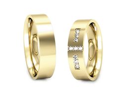 Obrączki z brylantami złote żółte złoto 14k - P50150T72Z