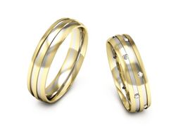 Złote Obrączki z diamentamizłoto dwukolorowe - P50160T177zb