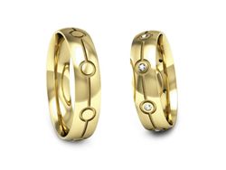 Złote Obrączki z brylantami obrączki złoto 14k - P50160T181z