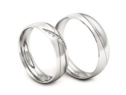 Obrączki z diamentami białe złoto 585 - P50160T195bmp