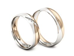 Obrączki z diamentami soczewkowe białe 585 - P50160T195cbmp