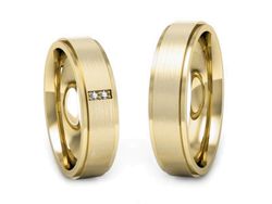 Obrączki z brylantami złote żółte złoto 14k - P50170T24z