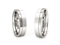Obrączki z diamentami białe złoto 585 - P50220180T186bmp
