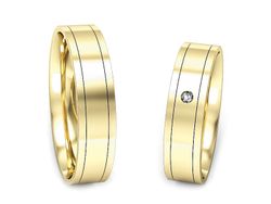 Obrączki z diamentami obrączki żółte złoto - P52145320zz