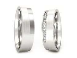 Obrączki z diamentami soczewkowe białe 585 - P53170T55Bmp